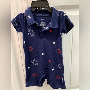 Kyte Baby Firework Polo Shortall size 3-6Mo